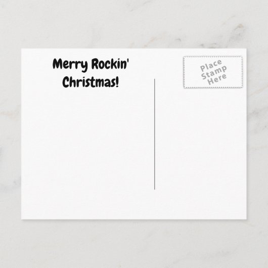 フロリダビーチパーティーサンタメリー – ロックンクリスマス シーズンポストカード (裏面)