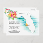 フロリダビーチホーム新しい住所 案内ポストカード (正面/裏面)