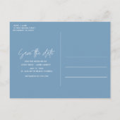 フロリダビーチ傘の結婚式の日付を保存 案内ポストカード (裏面)