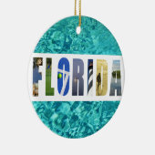 フロリダビーチ海旅行写真クリスマス セラミックオーナメント (右)