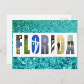 フロリダビーチ海旅行写真 ポストカード (正面/裏面)