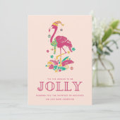 フロリダビーチ熱帯フラミンゴクリスマス シーズンカード (スタンド正面)
