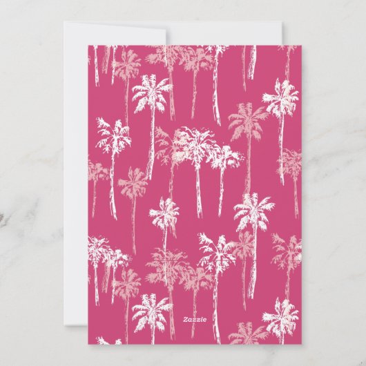 フロリダビーチ熱帯フラミンゴクリスマス シーズンカード (裏面)