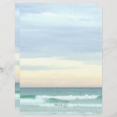 フロリダビーチ空白の両面結婚紙 (正面/裏面)