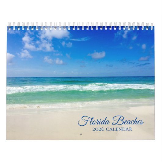 フロリダビーチ美しい海写真2026 カレンダー (カバー)