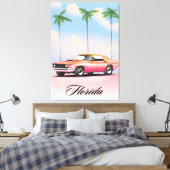 フロリダピンクサンセット キャンバスプリント (インサイチュ (寝室))