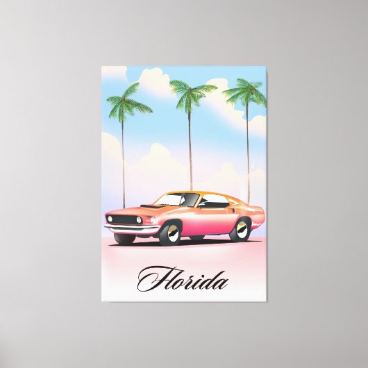 フロリダピンクサンセット キャンバスプリント (正面)