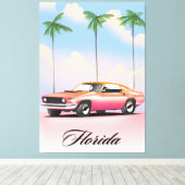 フロリダピンクサンセット キャンバスプリント (インサイチュ (ウッドフロア))