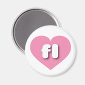 フロリダピンクハート – 私はflが大好き マグネット (正面/裏面)