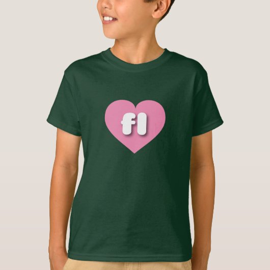 フロリダピンクハート – 私はflが大好き tシャツ (正面)