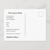 フロリダピンクフラミンゴビーチシーンに移動 案内ポストカード (裏面)