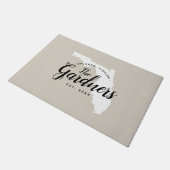 フロリダファミリーモノグラム州doormat ドアマット (アングル)