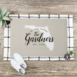 フロリダファミリーモノグラム州doormat ドアマット