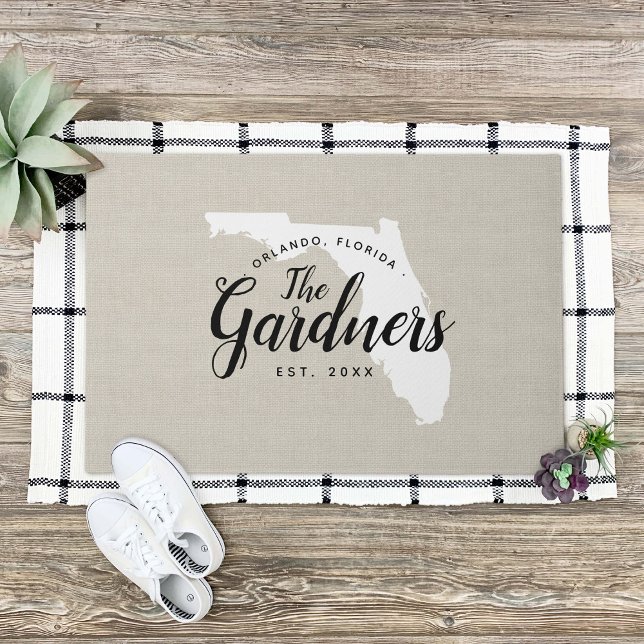 フロリダファミリーモノグラム州doormat ドアマット (クリエイターアップロード済み)