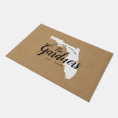 フロリダファミリーモノグラム州doormat ドアマット (アングル)