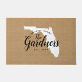 フロリダファミリーモノグラム州doormat ドアマット (正面)