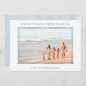 フロリダフォトクリスマスカードビーチファミリー写真 シーズンカード (正面/裏面)