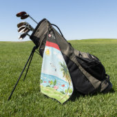 フロリダフラミンゴゴルフタオル ゴルフタオル (グリーン)