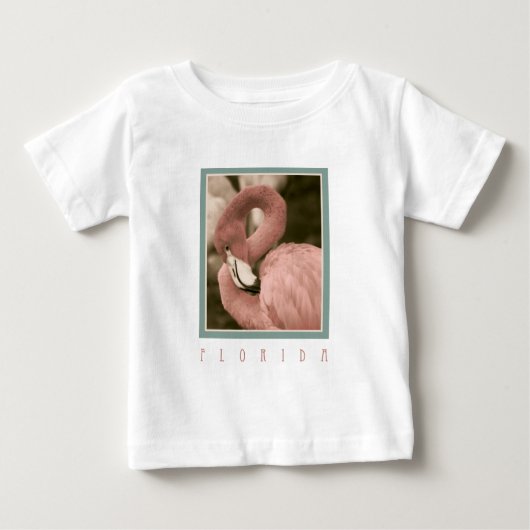 フロリダフラミンゴ ベビーTシャツ (正面)