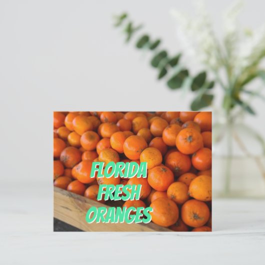 フロリダフレッシュオレンジファーマーズマーケット林 ポストカード (スタンド正面)