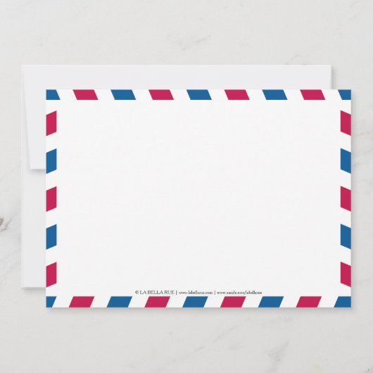 フロリダブライダルシャワー | 米国の地図エアメール 招待状 (裏面)