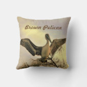 フロリダブラウンペリカン飛行中 クッション (裏面)