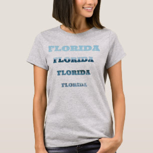 フロリダブルーグラデーションスタックデザイン Tシャツ