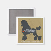 フロリダプードルレスキュー25年磁石 マグネット (正面/裏面)