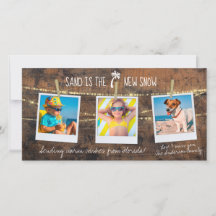 フロリダホリデーサンドは新しい雪の3フォトカード