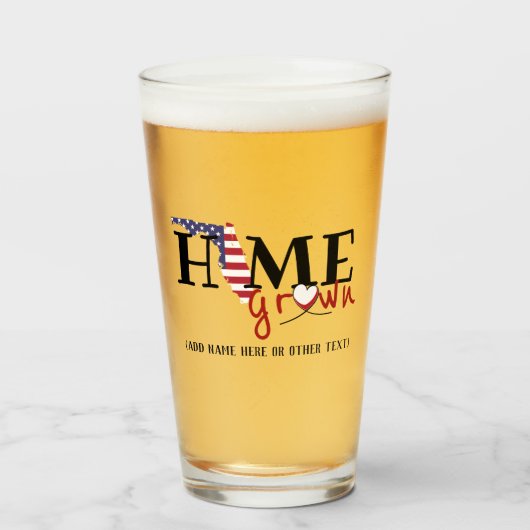 フロリダホームグロウンパーソナライズされたドビール タンブラーグラス (ドリンク正面)