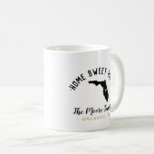 フロリダホームスイートホームファミリーモノグラムマグ コーヒーマグカップ (正面右)