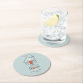 フロリダホームスウィートホームパーソナライズされた ラウンドペーパーコースター (インサイチュ)