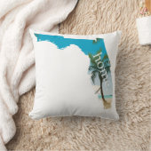 フロリダホームビーチ海パームツリーフィル クッション (ブランケット)