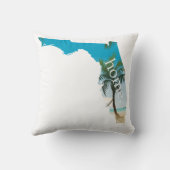 フロリダホームビーチ海パームツリーフィル クッション (裏面)