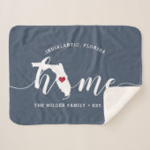 フロリダホーム州 パーソナライズされた シェルパブランケット (正面(横))