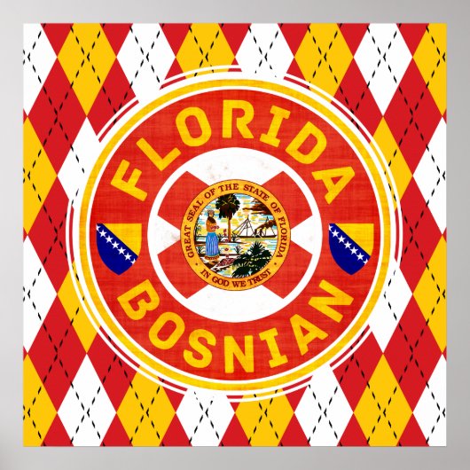 フロリダボスニアアメリカンのアートワーク ポスター (正面)