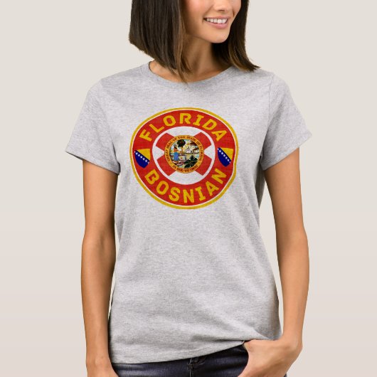 フロリダボスニアアメリカンレディースティー Tシャツ (正面)