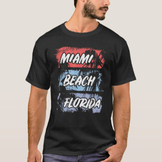 フロリダマイアミビーチパームスサマーバケーションファミリーF Tシャツ