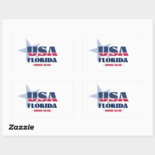 フロリダマイホーム州シール 長方形シール (シート)