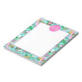 フロリダマップ名門私立校風のパームビーチパターモノグラムのン ノートパッド (回転)