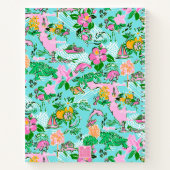 フロリダマップ名門私立校風のパームビーチパターモノグラムのン ノートブック (裏面)