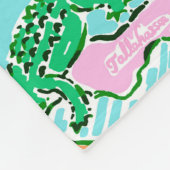 フロリダマップ名門私立校風のパームビーチパターモノグラムのン フリースブランケット (角)