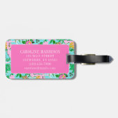 フロリダマップ名門私立校風のパームビーチパターモノグラムのン ラゲッジタグ (裏面横)