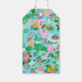 フロリダマップ名門私立校風のパームビーチパターンプリント ギフトタグ (裏面)