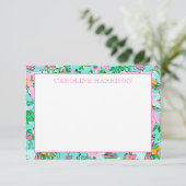 フロリダマップ名門私立校風のパームビーチパターンプリント サンキューカード (スタンド正面)