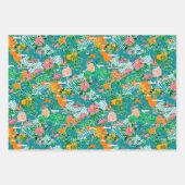 フロリダマップ名門私立校風のパームビーチパターンプリント ラッピングペーパーシート (正面3)