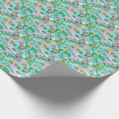 フロリダマップ名門私立校風のパームビーチパターンプリント ラッピングペーパー (角)