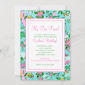 フロリダマップ名門私立校風のパームビーチパターンプリント 招待状 (正面)