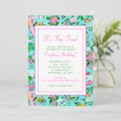 フロリダマップ名門私立校風のパームビーチパターンプリント 招待状 (スタンド正面)