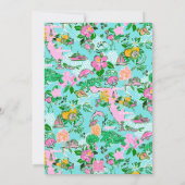 フロリダマップ名門私立校風のパームビーチパターンプリント 招待状 (裏面)